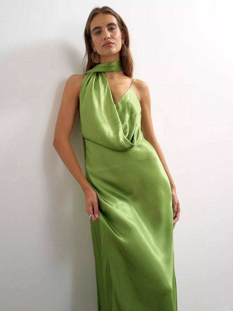 green silk dress topshop Sleeveless Satin Slip Maxi Blue floral