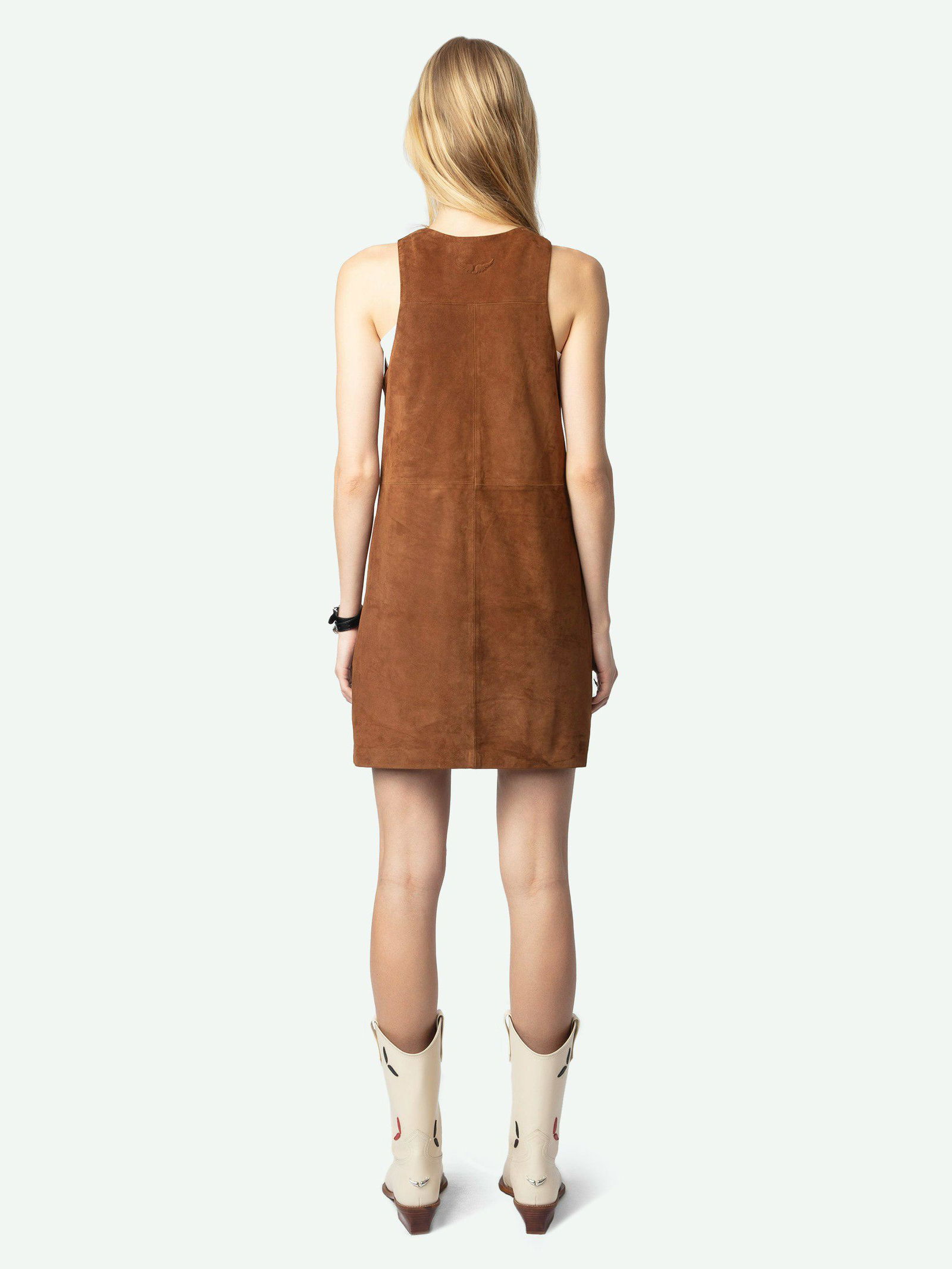 ZADIG & VOLTAIRE Rasha Suede Leather Dress | endource