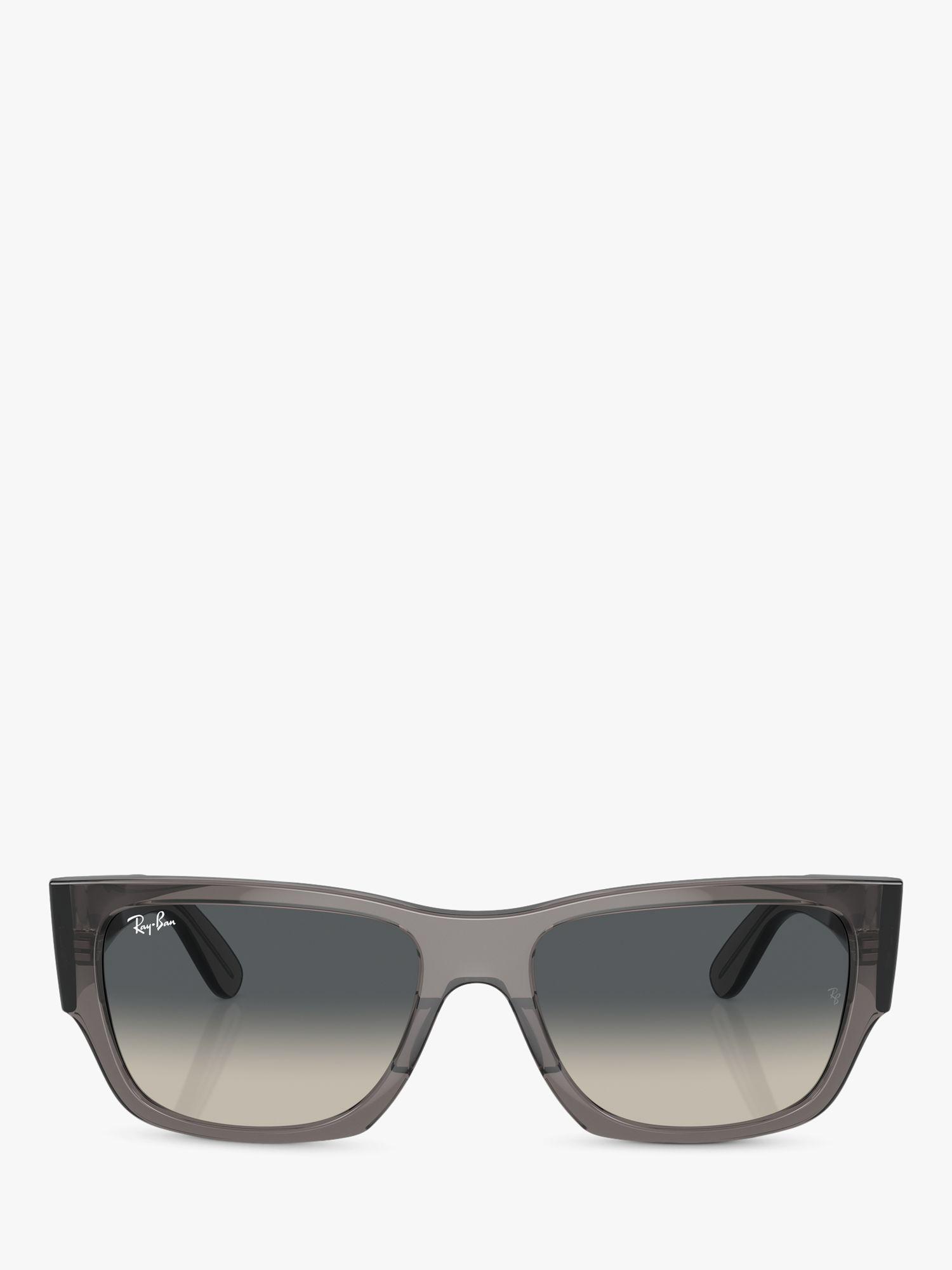 RAY-BAN RB0947S Unisex Rectangular Sunglasses in Opal Dark Grey/Grey ...