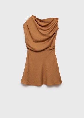COS Asymmetric Draped Mini Dress