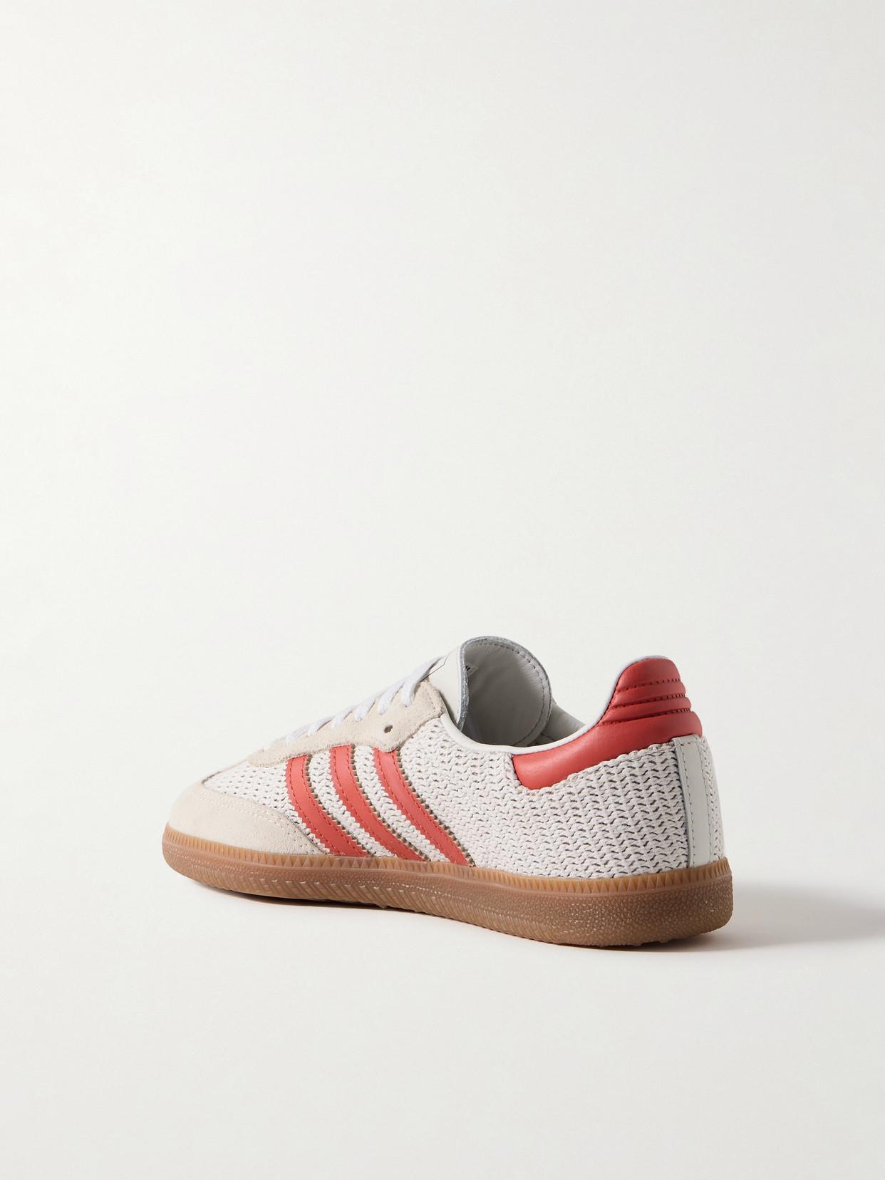 ADIDAS ORIGINALS Samba OG Suede And Leather-Trimmed Knitted Sneakers | endource ADIDAS ORIGINALS Samba OG Suede And Leather-Trimmed Knitted Sneakers | endource