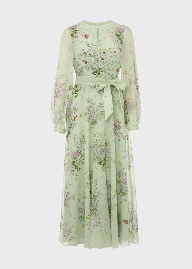 HOBBS Leia Silk Fit And Flare Dress | endource