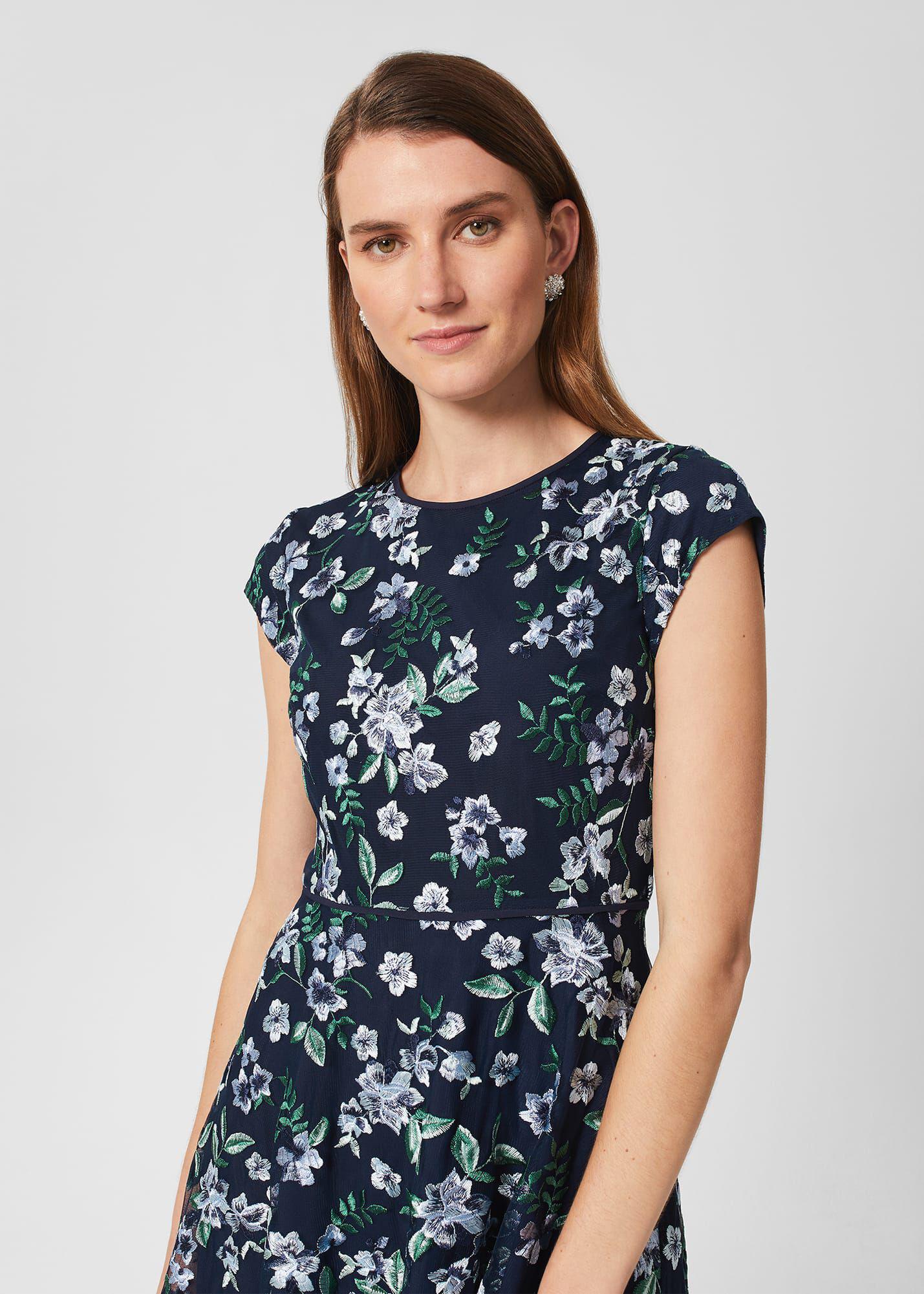 hobbs tia floral embroidered dress Tia Floral Embroidered Dress