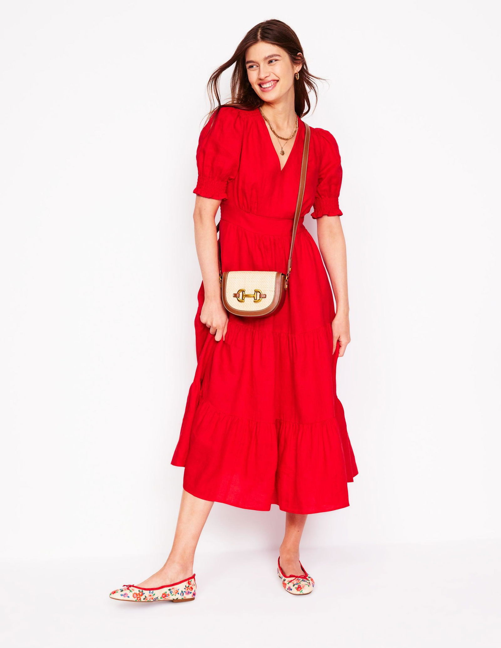 boden linen tiered dress Boden Women's Multi Tiered Maxi Dress