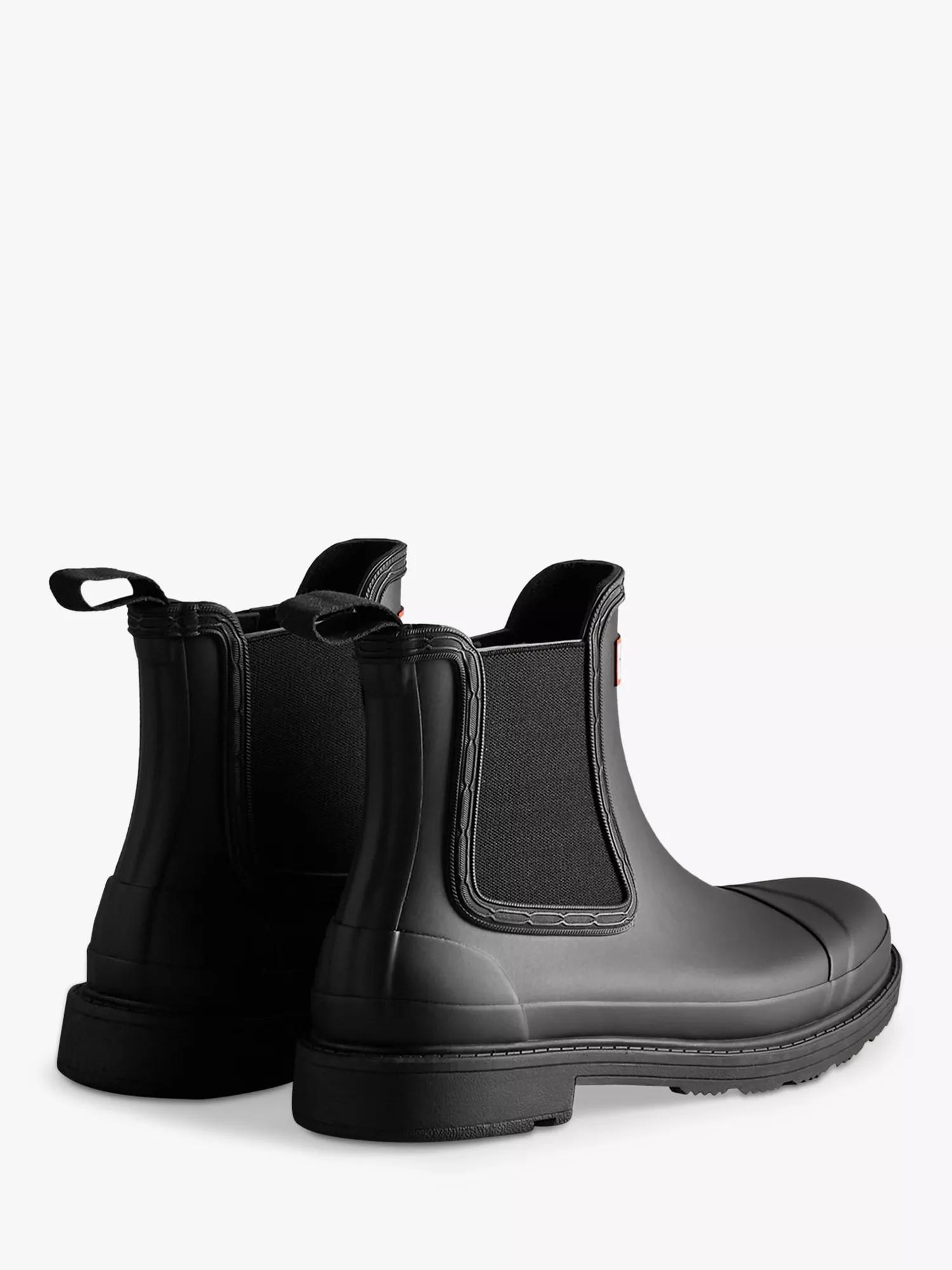HUNTER Waterproof Commando Chelsea Boots, Black | endource