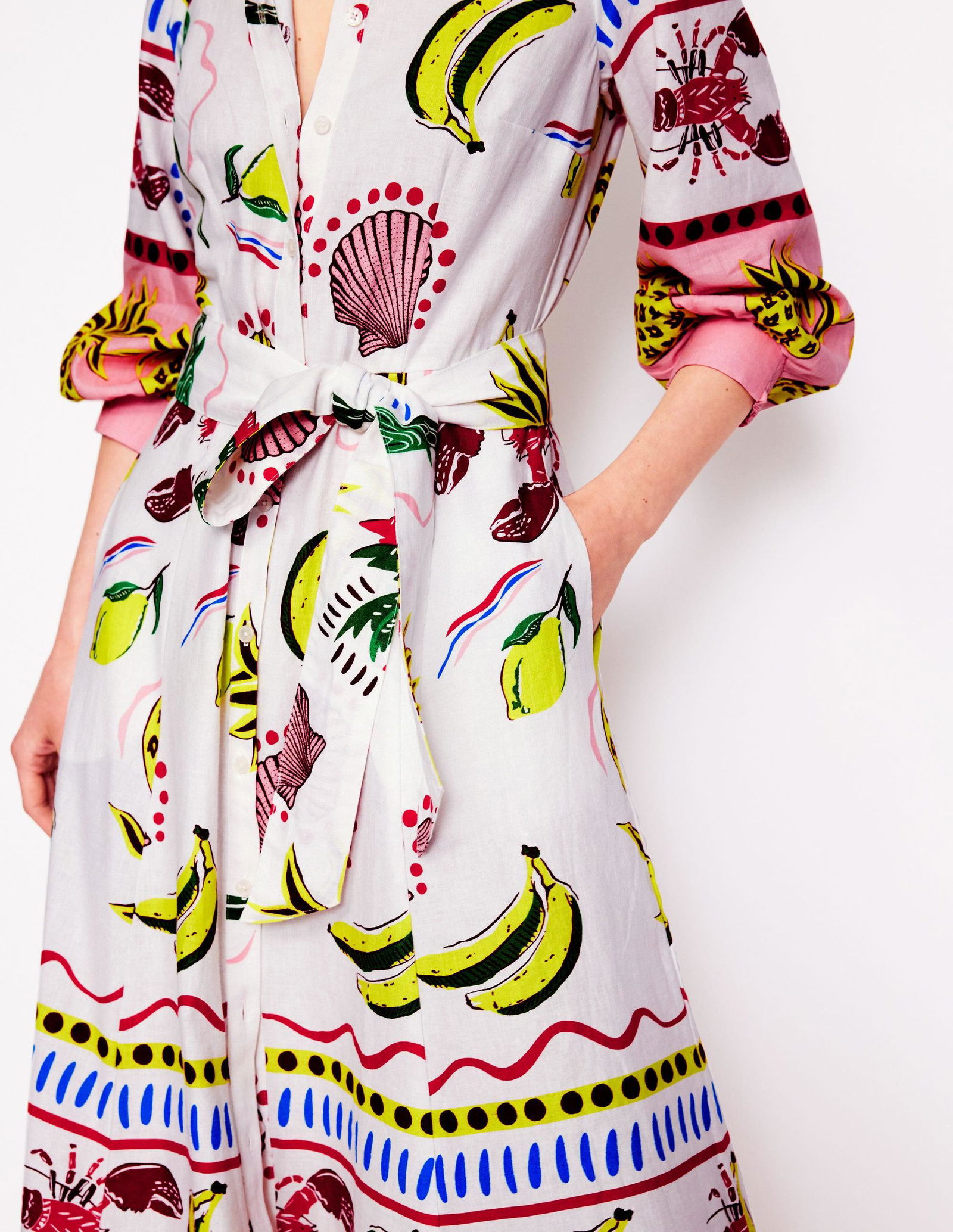 clara cotton shirt dress Clara Cotton Shirt Dress - Multi, Ornamental Floral