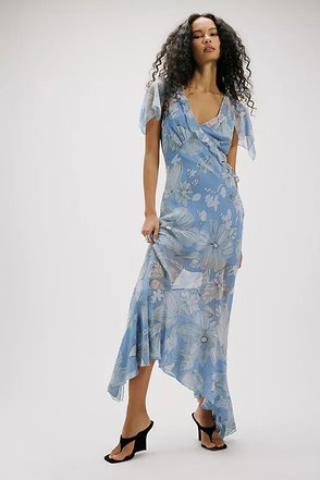 FREE PEOPLE Falling Sun Midi Dress | endource