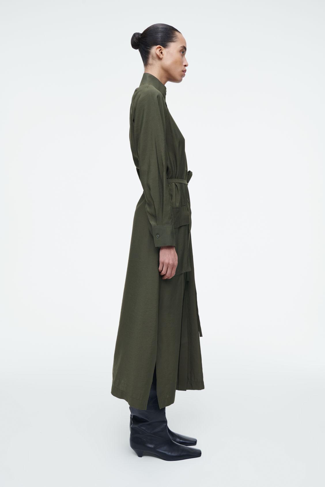 cos utility shirt dress UTILITY MINI SHIRT DRESS - PINK