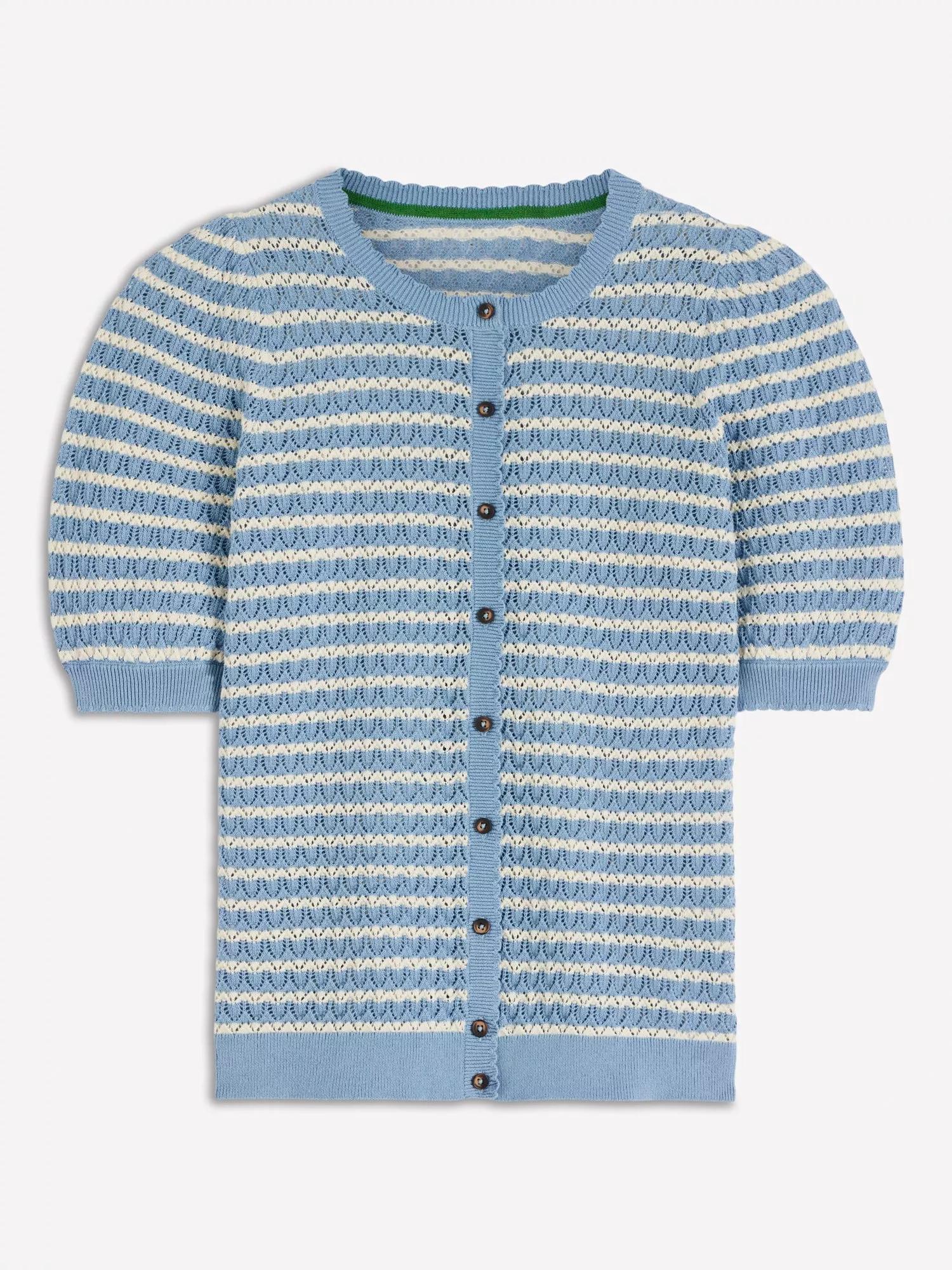 BODEN Dot Pointelle Short Sleeve Cardigan | endource