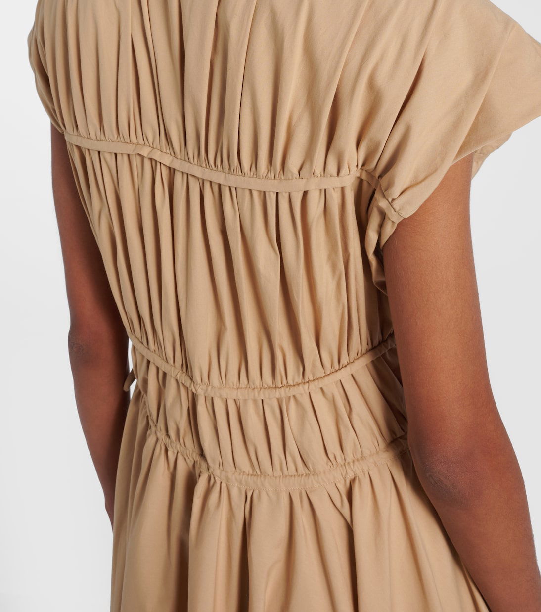 tove ceres gathered cotton midi dress Ceres gathered cotton midi dress in black - Tove