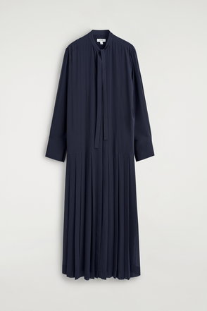 COS Bow-Detail Linen Midi Dress | endource