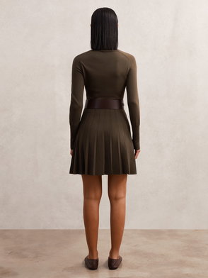 chocolate brown jersey dress Sadie Women's Modal Spandex Dress