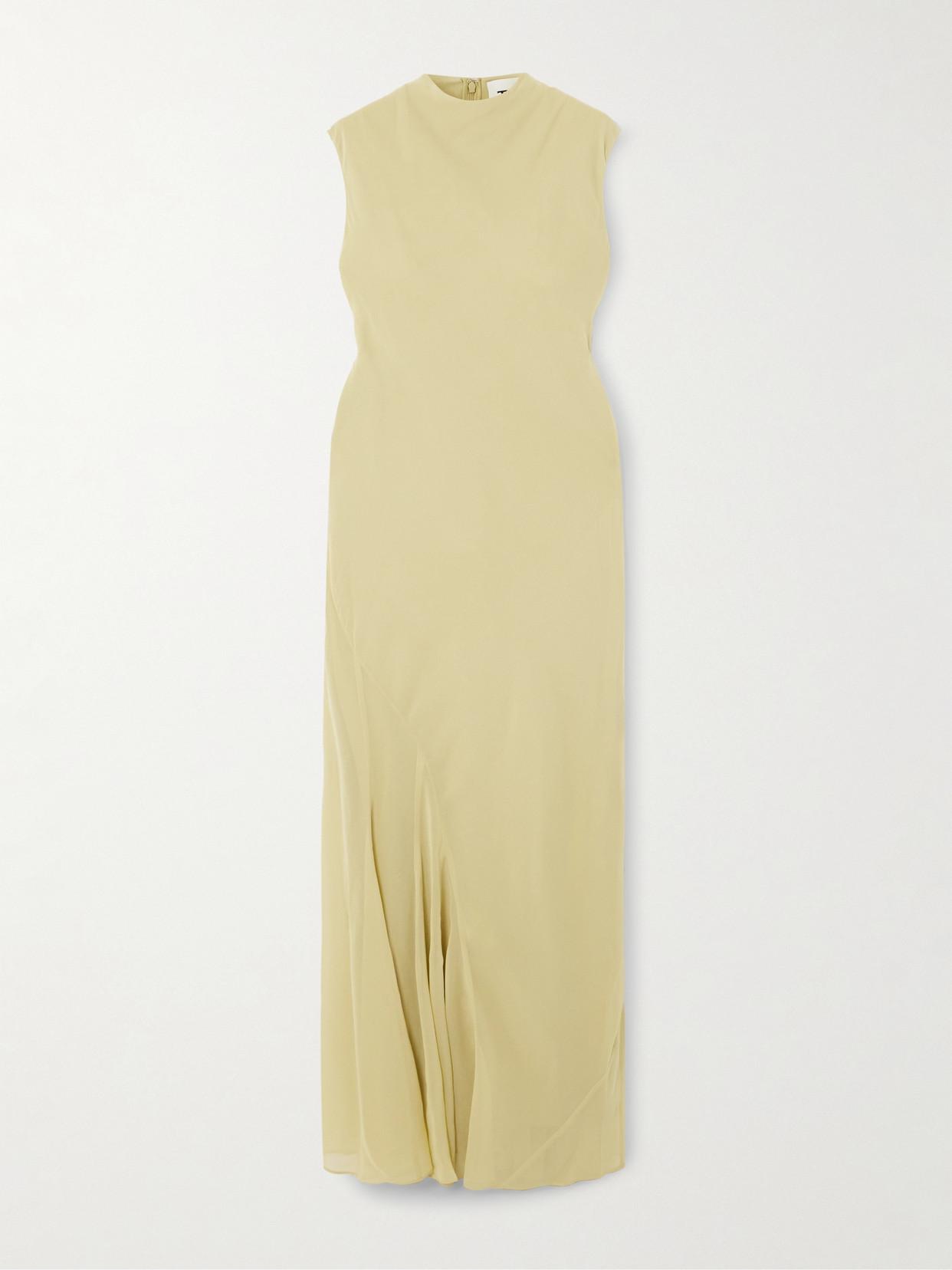 TOVE Erin Draped Silk-Chiffon Maxi Dress | endource