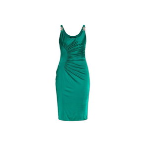 slim fit dress slacks Versace Emerald Green Fall 2001 Open Back Gown main image 1