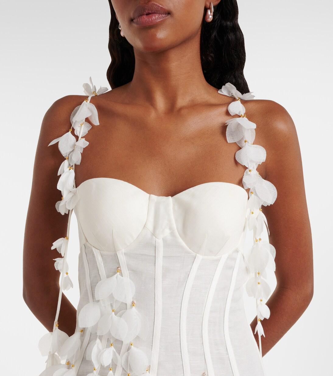 dawning corset dress Zimmermann Dawning Corset Dress Multi Hydrangea