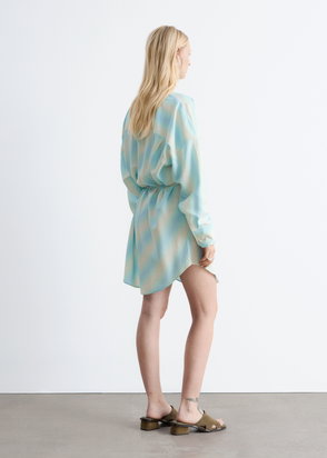light blue a line mini dress Mac Duggal Boucle Sleeveless Button Up Pleated Mini Dress, Womens, 8, Sage