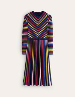 boden margie knitted dress BODEN Margie Ottoman V-Neck Dress