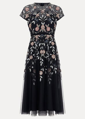 Phase Eight Giana Floral Embellished Midi Dress Phase Eight Giana Floral Embellished Midi Dress