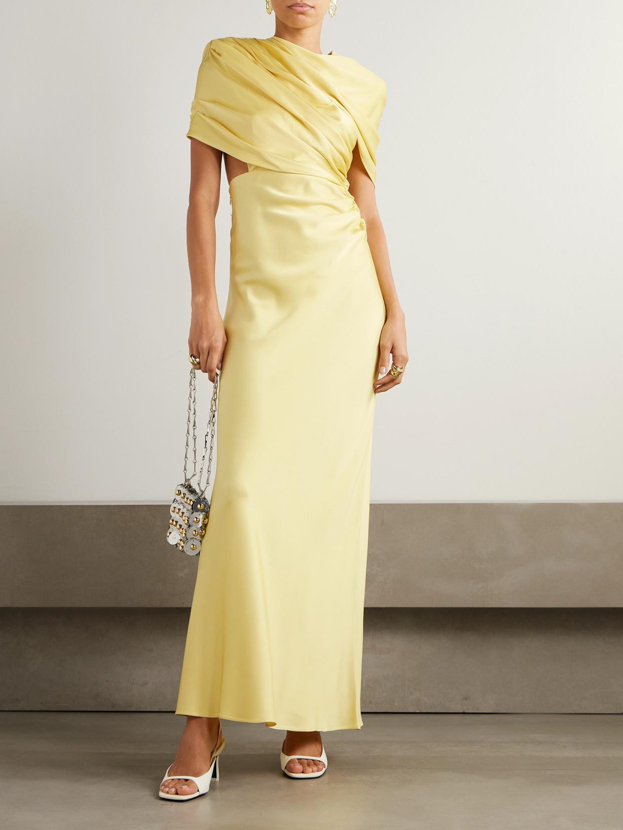 draped satin effect dress Signature