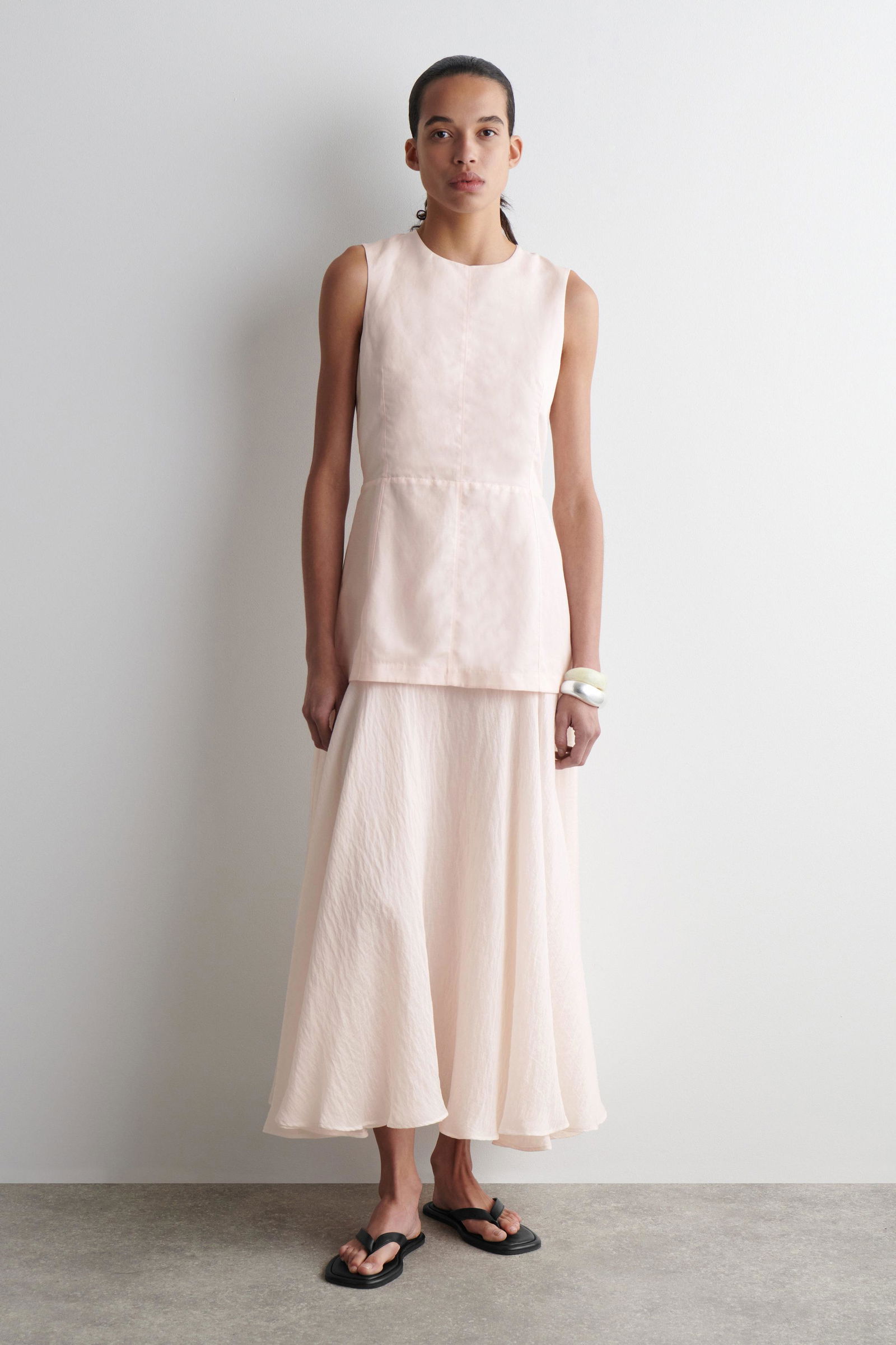 COS Layered Peplum Midi Dress | endource