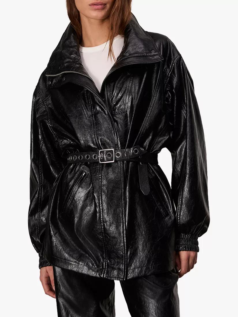 RAG BONE Monica Faux Leather Coat endource