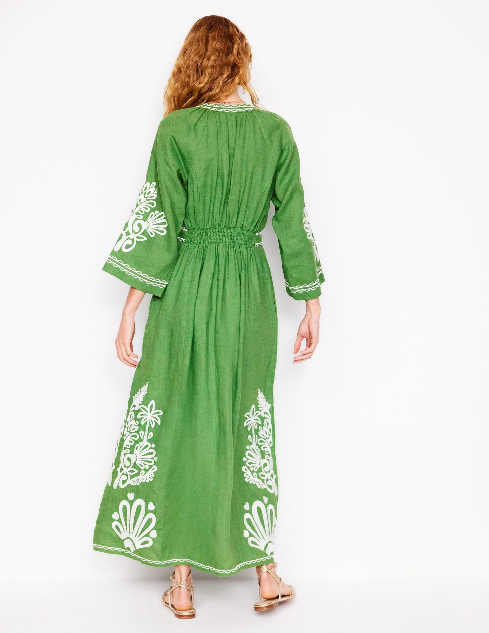 BODEN Una Linen Embroidered Dress | endource BODEN Una Linen Embroidered Dress | endource