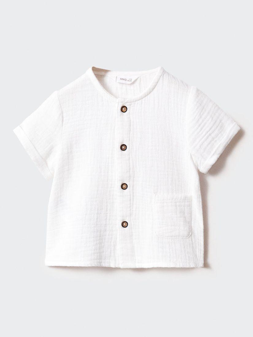 Bambula Cotton Button Down Shirt in Cream