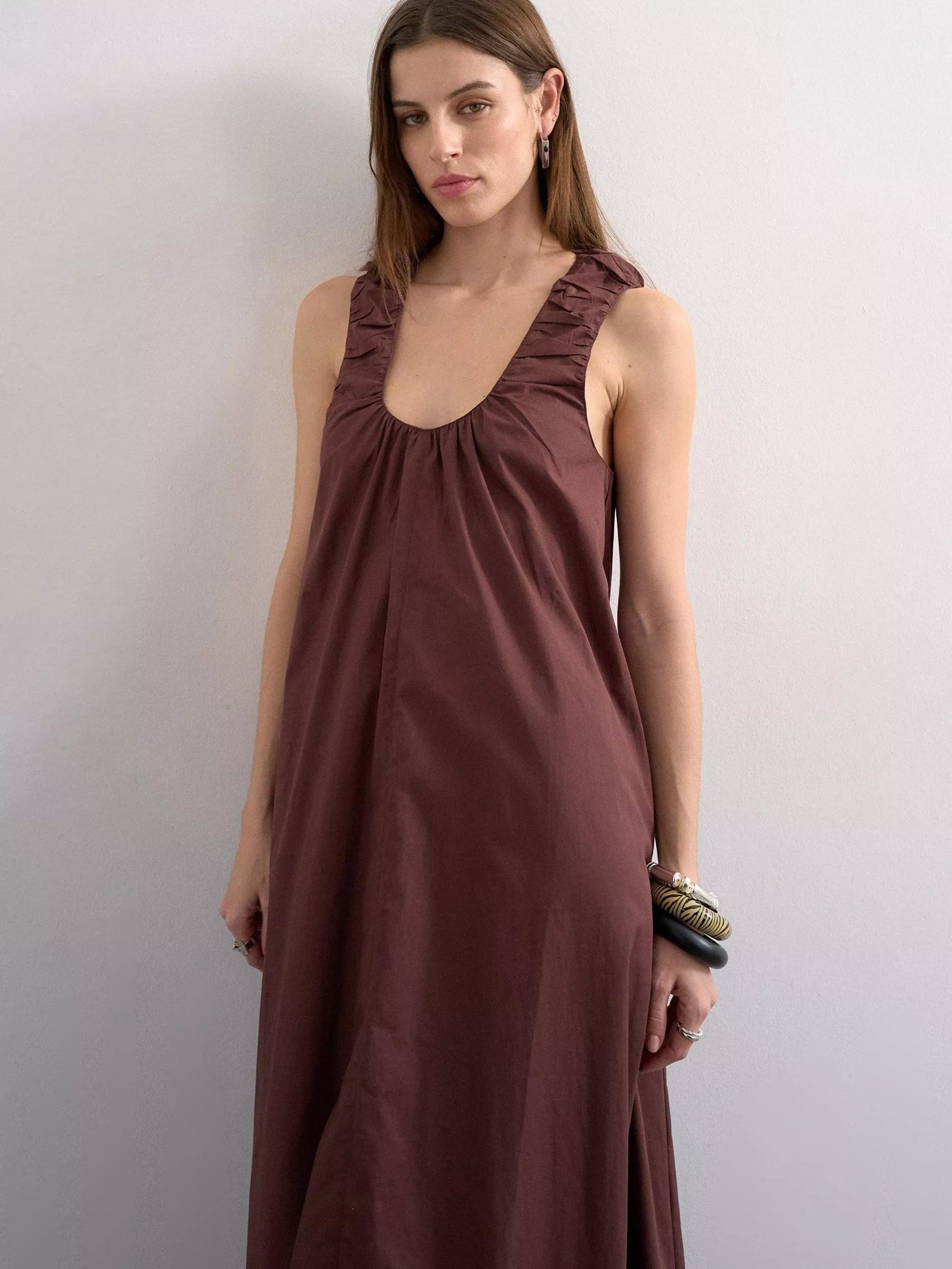 topshop ruched satin dress Topshop - Midi Dress - Women - Viscose - 14 US