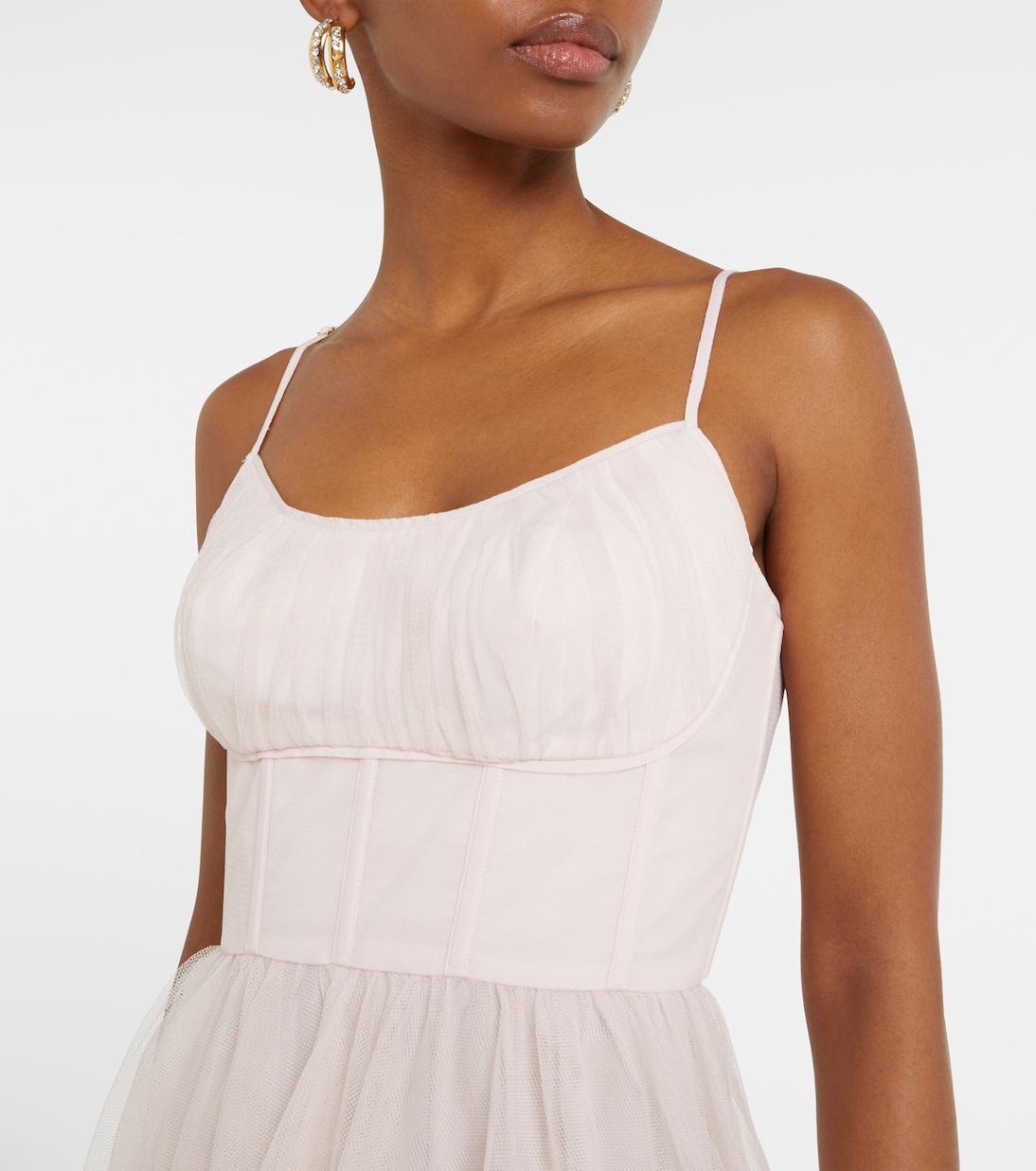 zimmermann tulle corset dress Zimmermann Tulle Corset Midi Dress