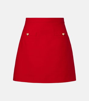 Red Valentino mini skirt with gold heart buttons