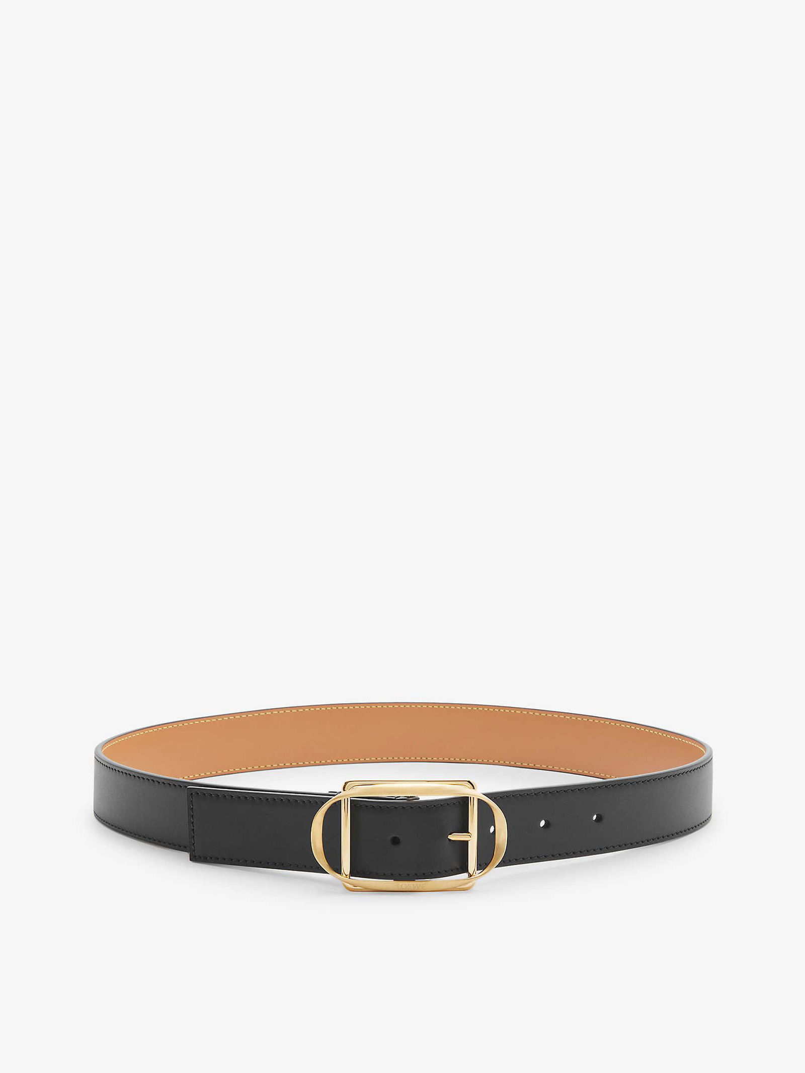 Belt Buckle Selfridges Womens Belts LOEWE Curved Buckle Leather