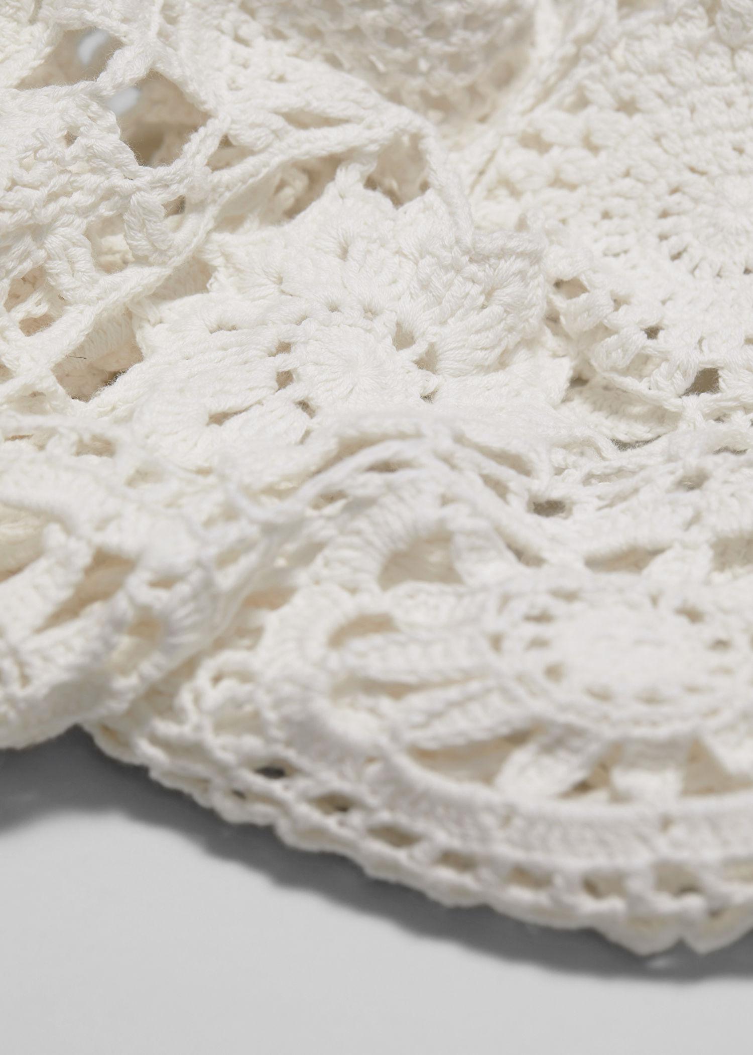 zara asymmetric crochet dress Linen Sleeveless Dress