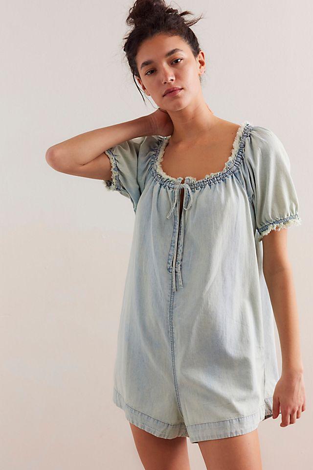 FREE PEOPLE We The Free - Daisy Denim Babydoll Romper | endource FREE PEOPLE We The Free - Daisy Denim Babydoll Romper | endource