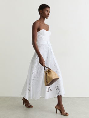 REISS Coral Lace Slim Fit Midi Dress | endource