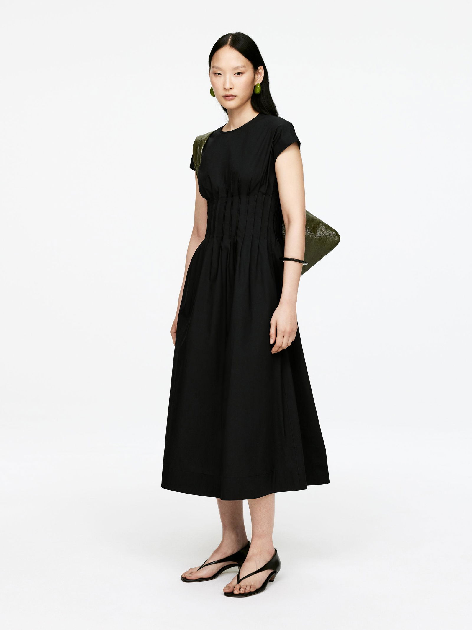 arket pleated crepe dress ARKET Pleated Crepe Dress