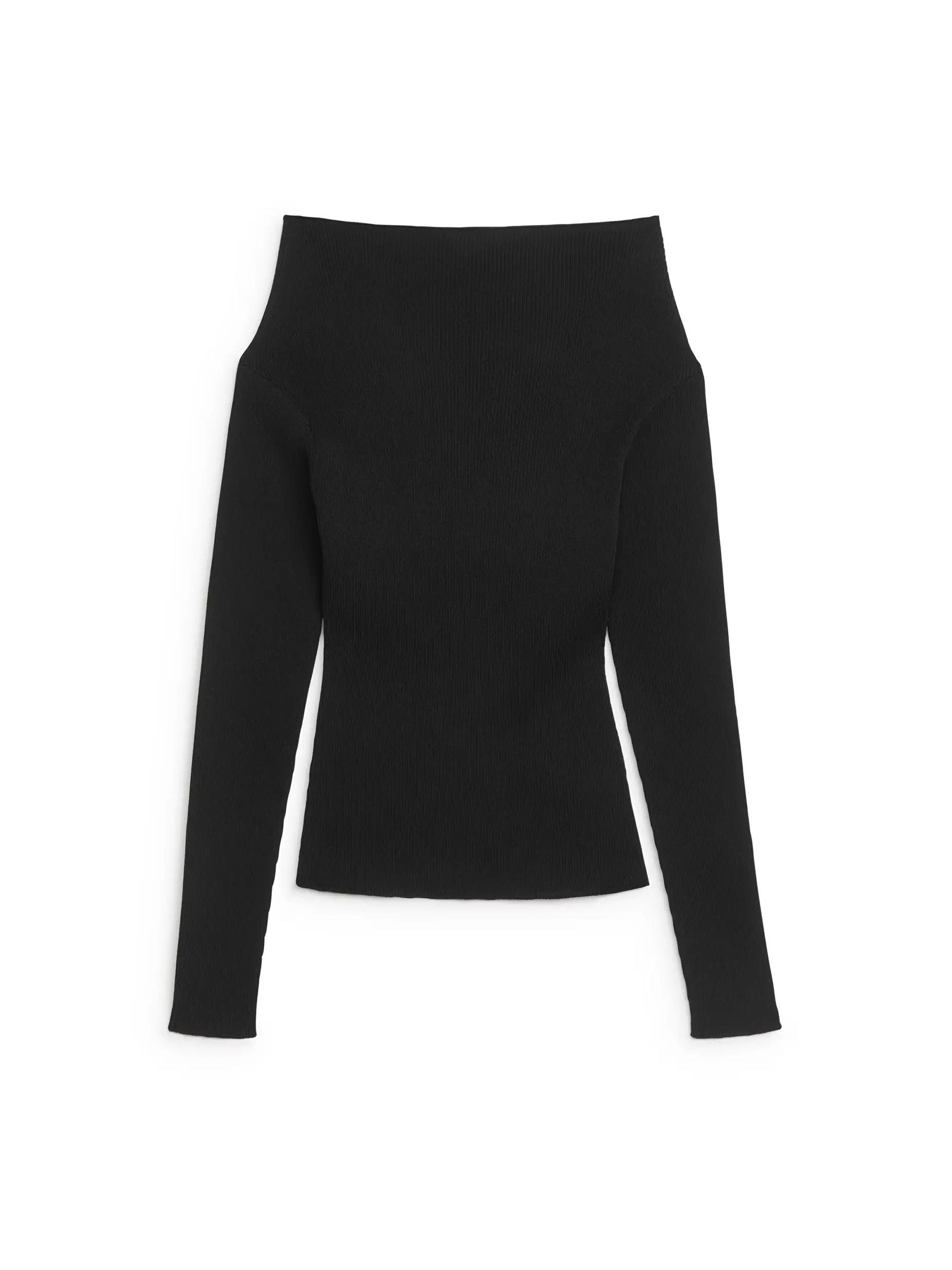 Nikola Ribbed Boat Neck Top