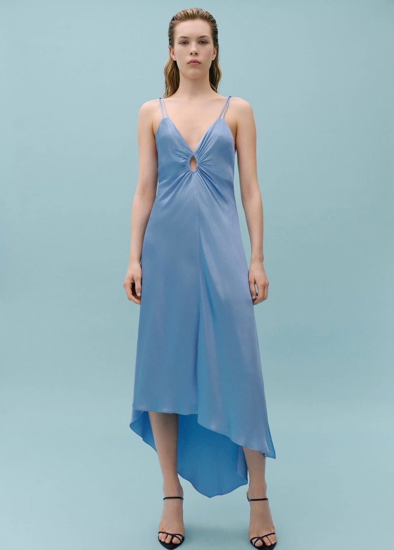mango blue dress Pippa straight and long design Tango Mango Tropical Floral UPF50