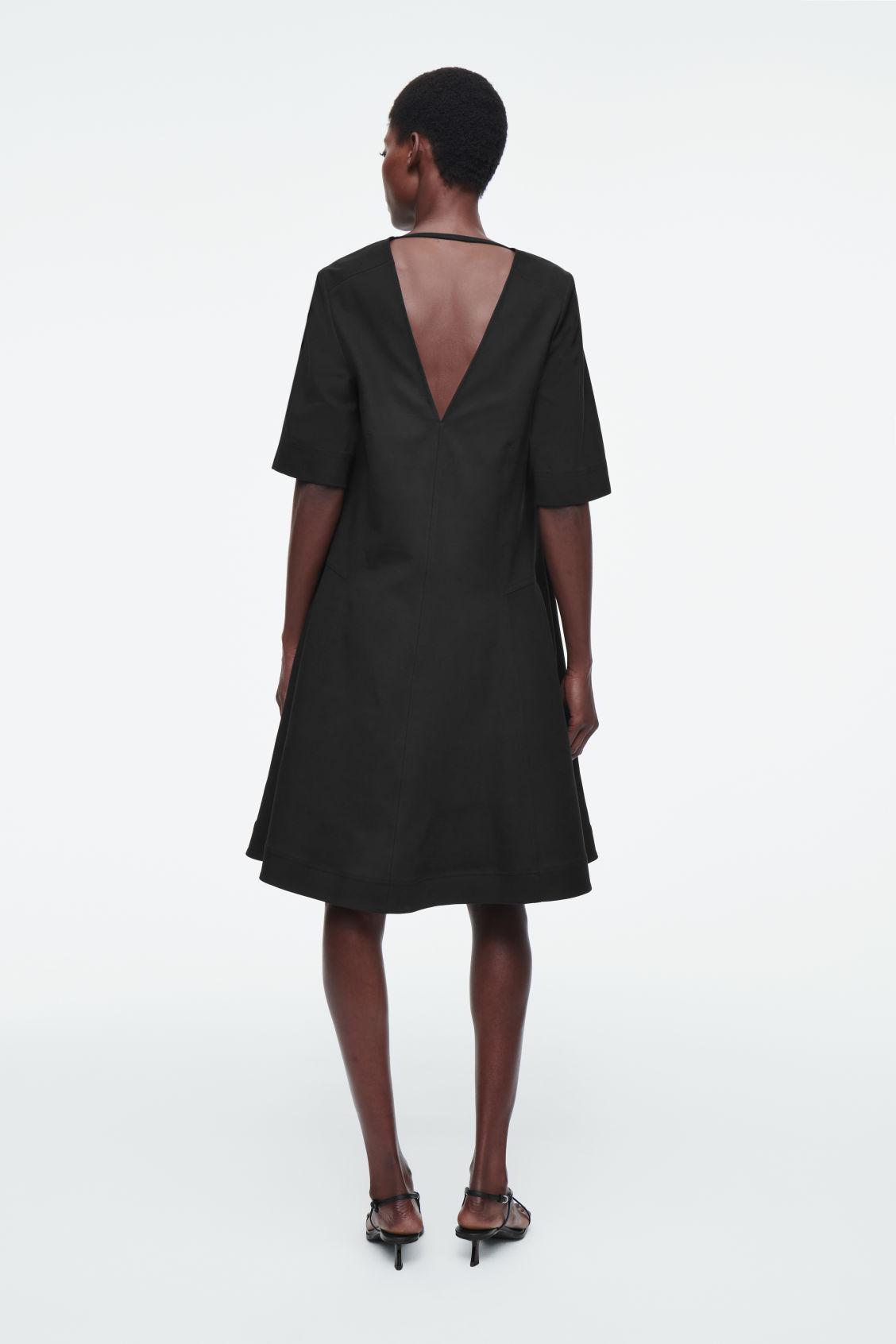 fit & flare long sleeve dress Long Sleeve Square Neck Fit & Flare Midi Dress