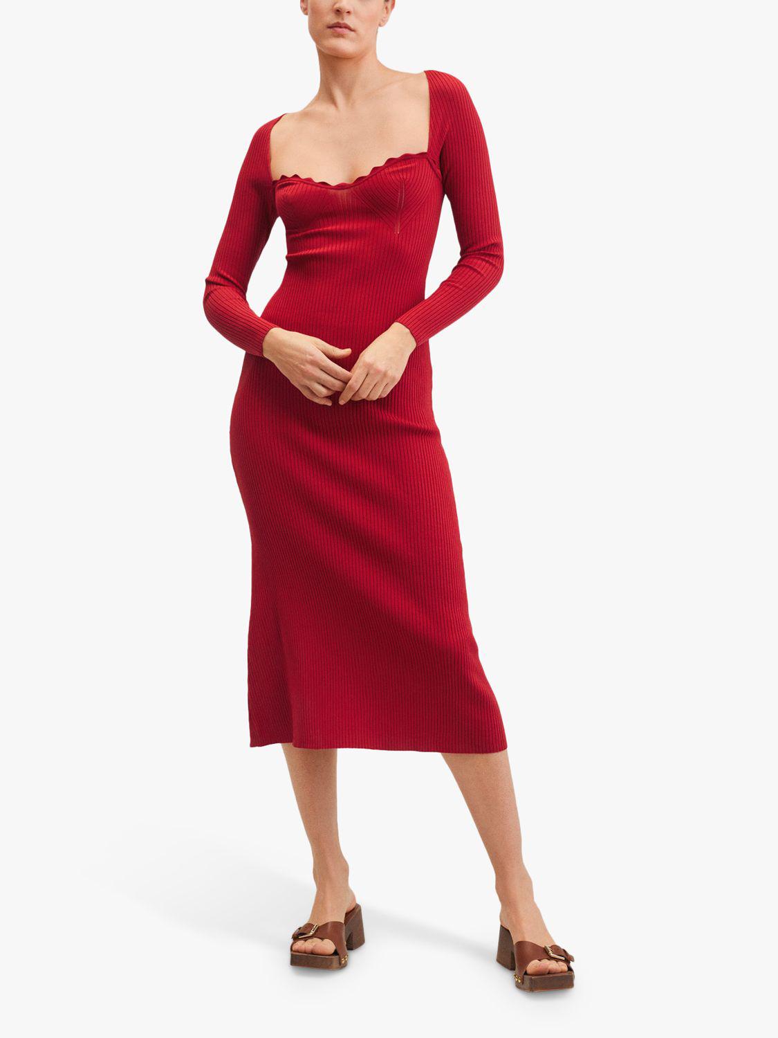 mango rib knit dress Mango Dresses