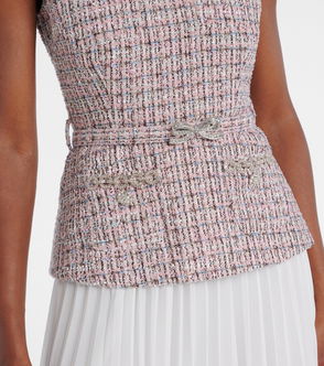 SELF-PORTRAIT Gingham Off-The-Shoulder Chiffon Midi Dress | endource