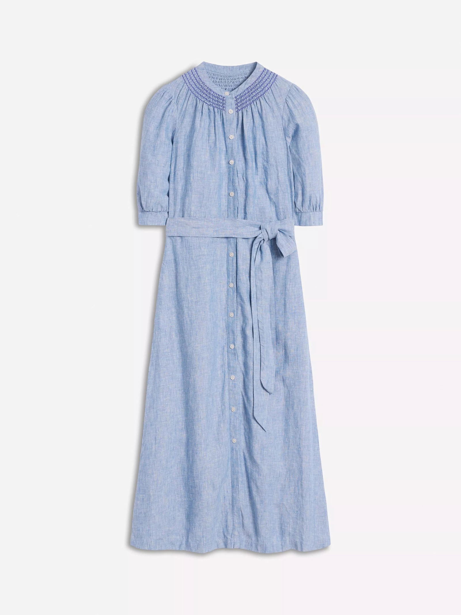 BODEN Ada Pure Linen Midi Shirt Dress | endource