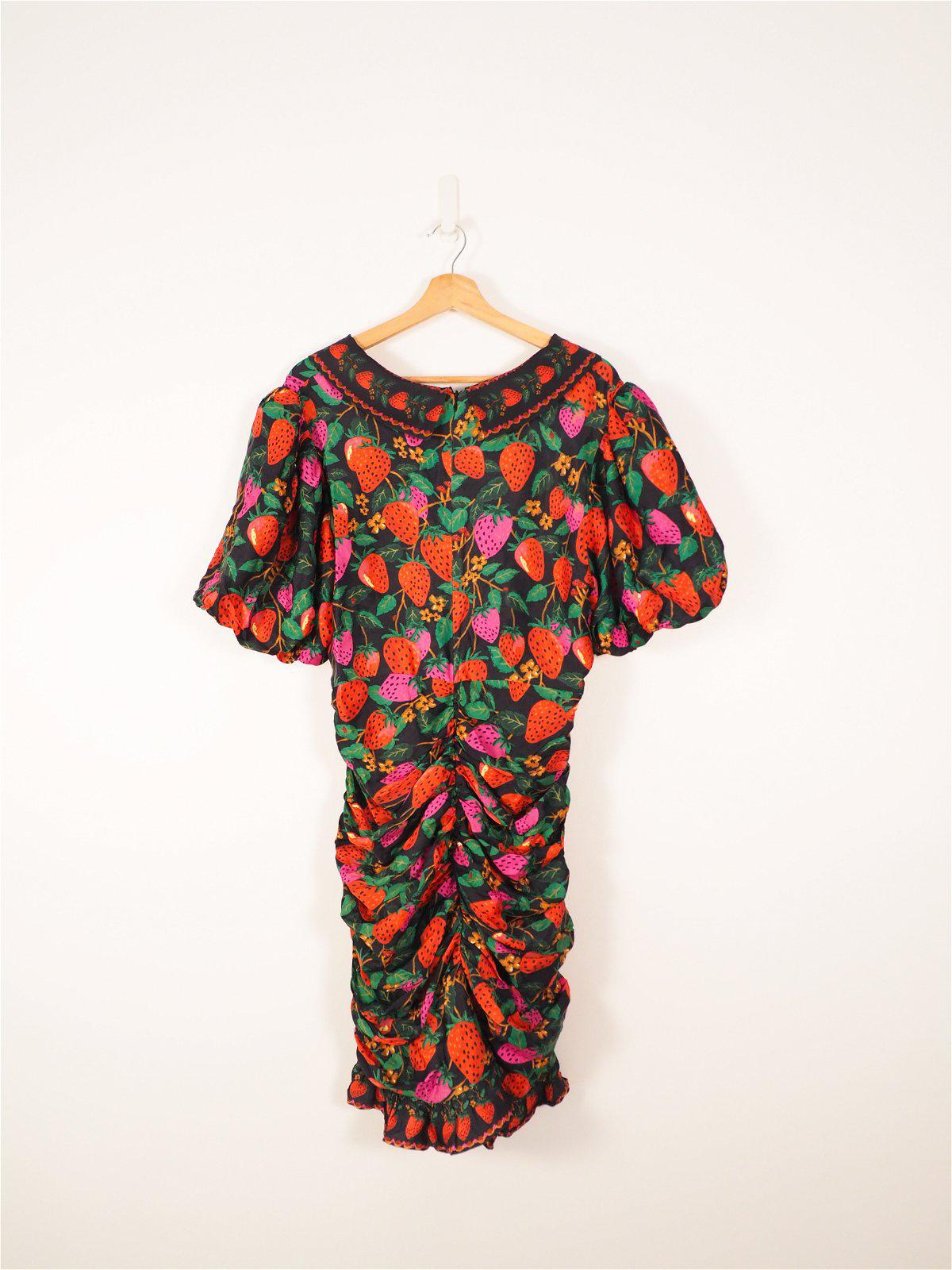 strawberry ruched dress Alex Perry Marin Ruched Midi Dress In Strawberry