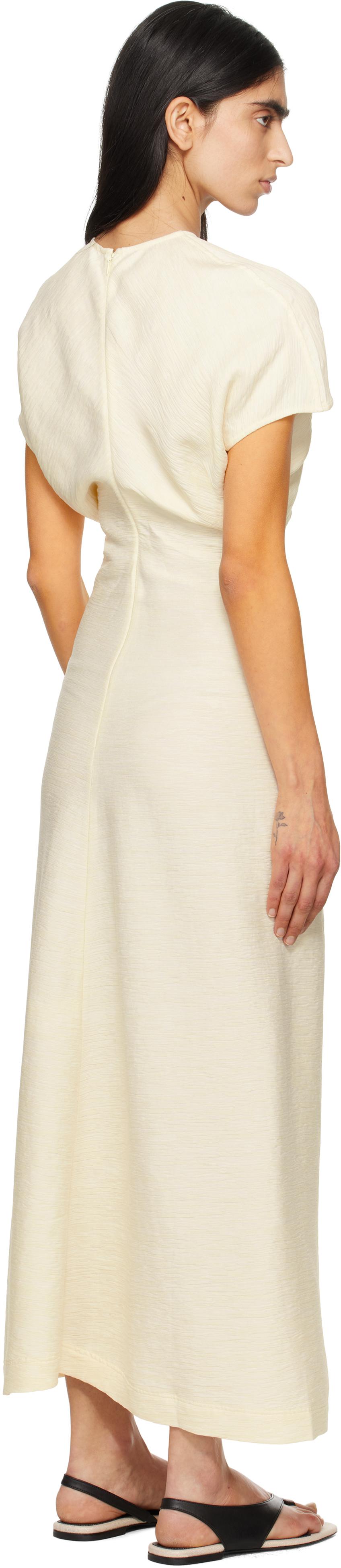 knee length dresses for ladies Toteme Slouch Waist Dress Cream main image 0