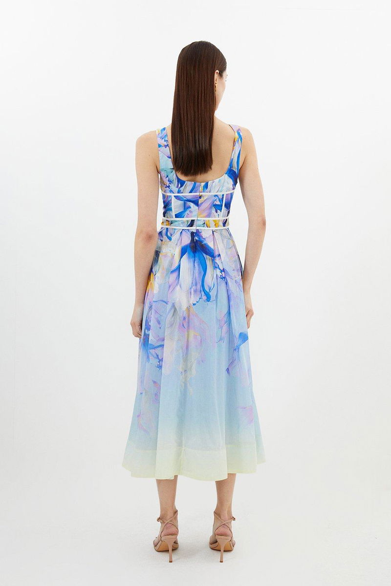 strapless open back dress Ellie Wilde Cotton Candy prom dress at XO by Sophia's main image 1