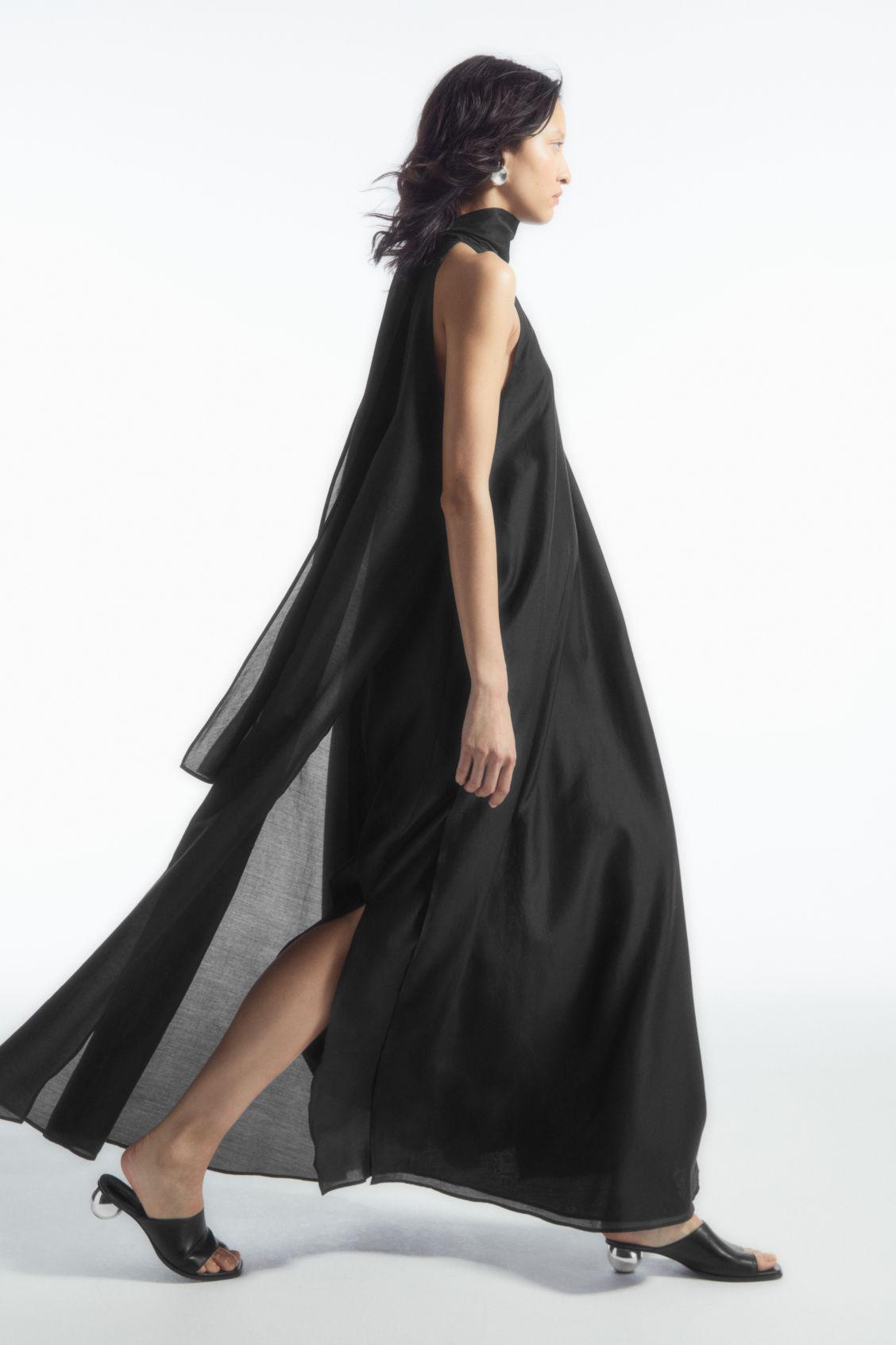 COS Halterneck A-Line Maxi Dress