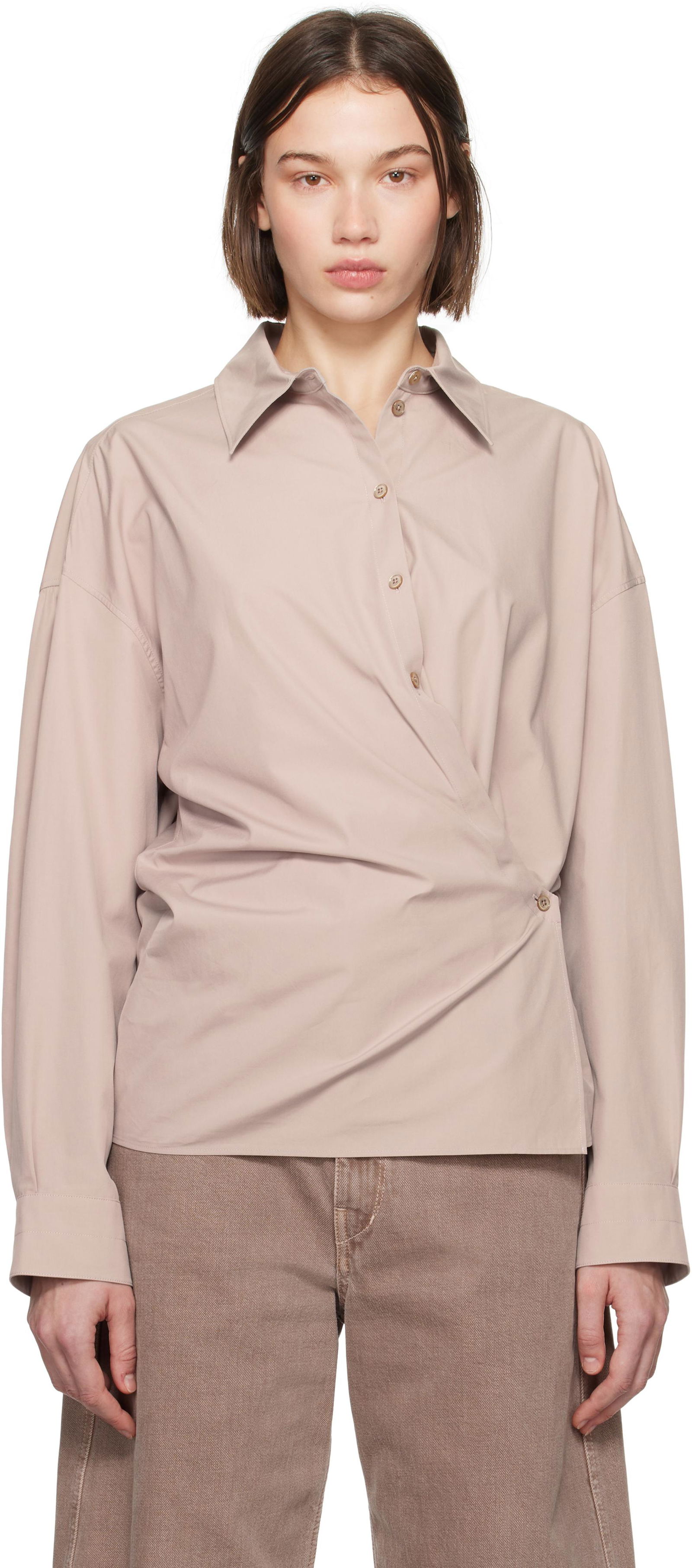 Robe Lemaire Twisted - Col Classique - Couleur Crème - 100% Coton - Taille 38 - Neuve Avec Étiquettes
