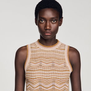 SANDRO Ribbed-knit Midi Dress | endource