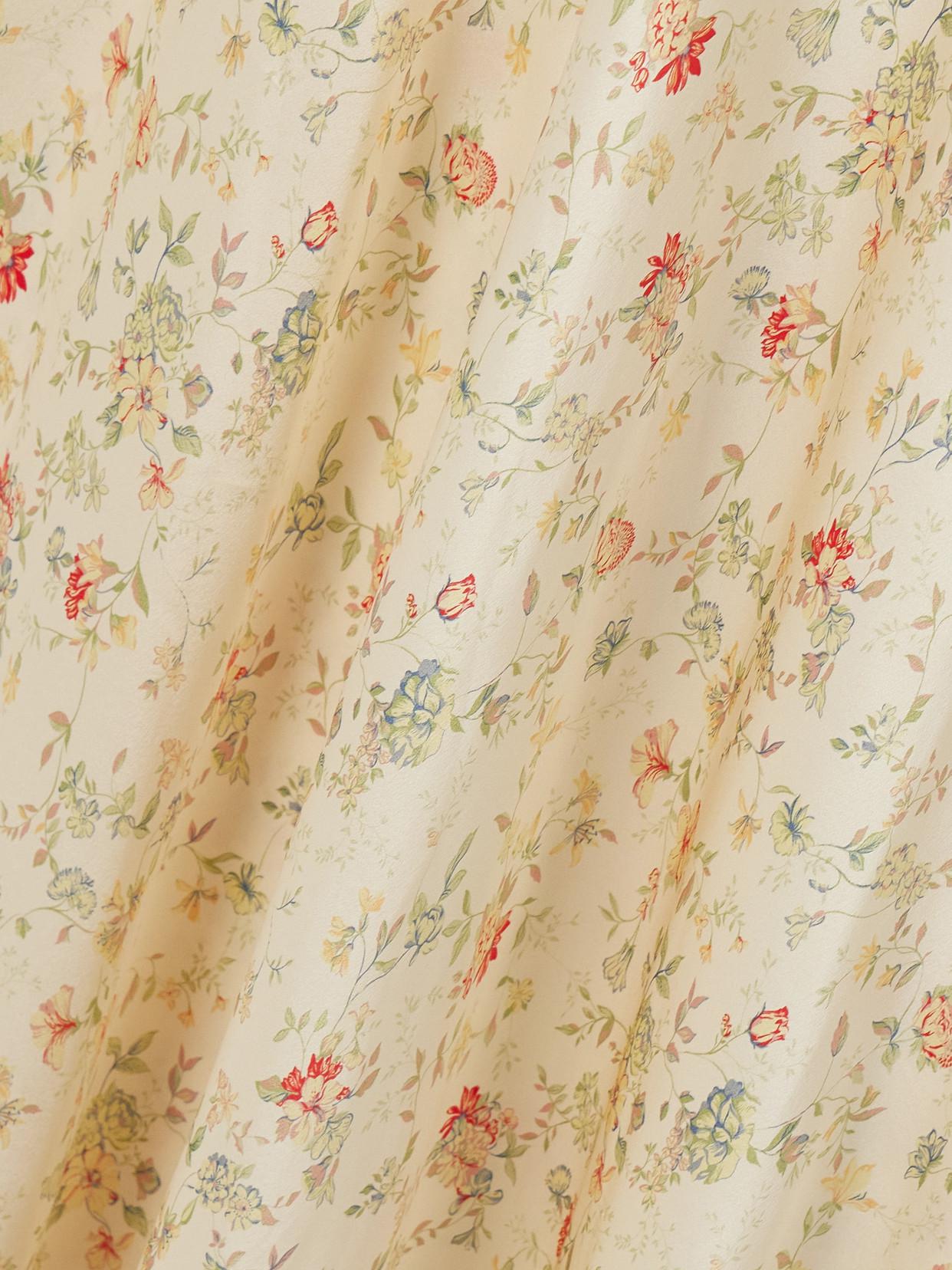 den tahlia lace trimmed floral print silk charmeuse midi dress DOEN Tahlia Lace-trimmed Floral-print Silk Dress Sz M Orig. $550 NEW