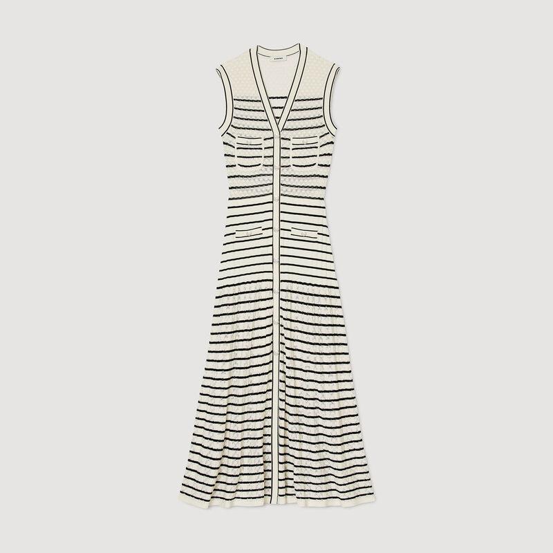 SANDRO Striped Knit Midi Dress | endource
