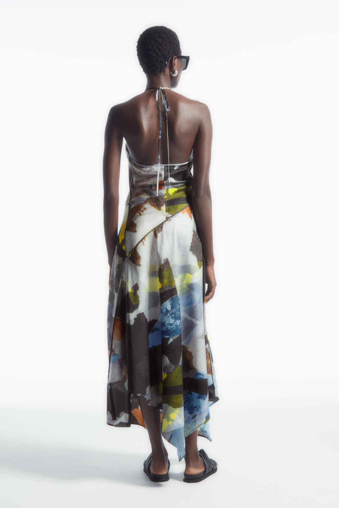COS Printed Asymmetric Midi Dress | endource